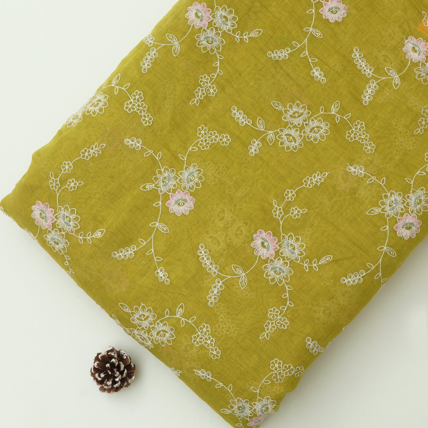 Chanderi Embroidery Fabric