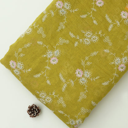 Chanderi Embroidery Fabric