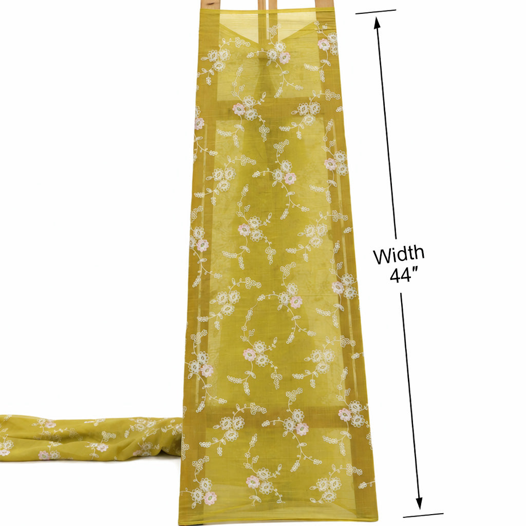 Chanderi Embroidery Fabric