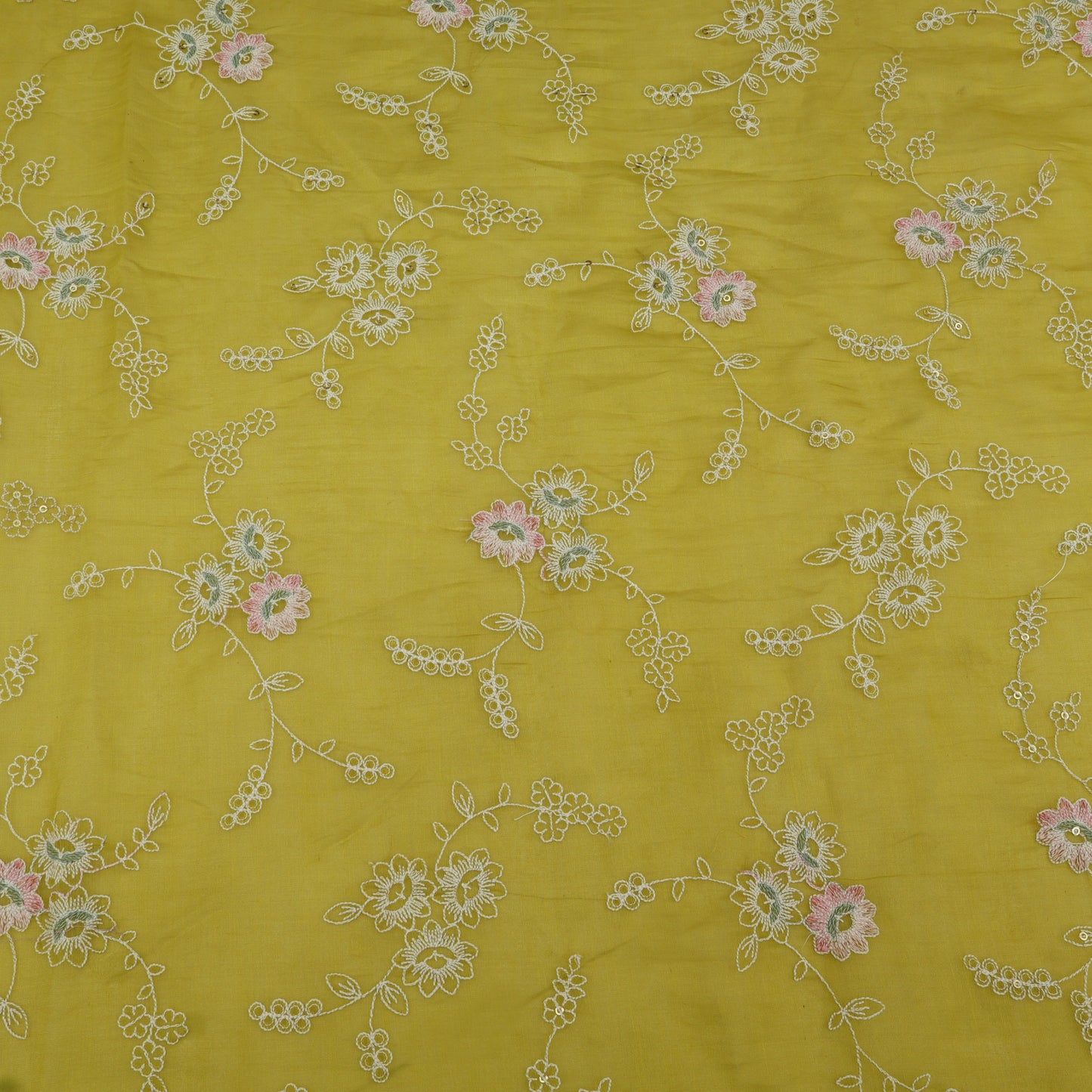 Chanderi Embroidery Fabric
