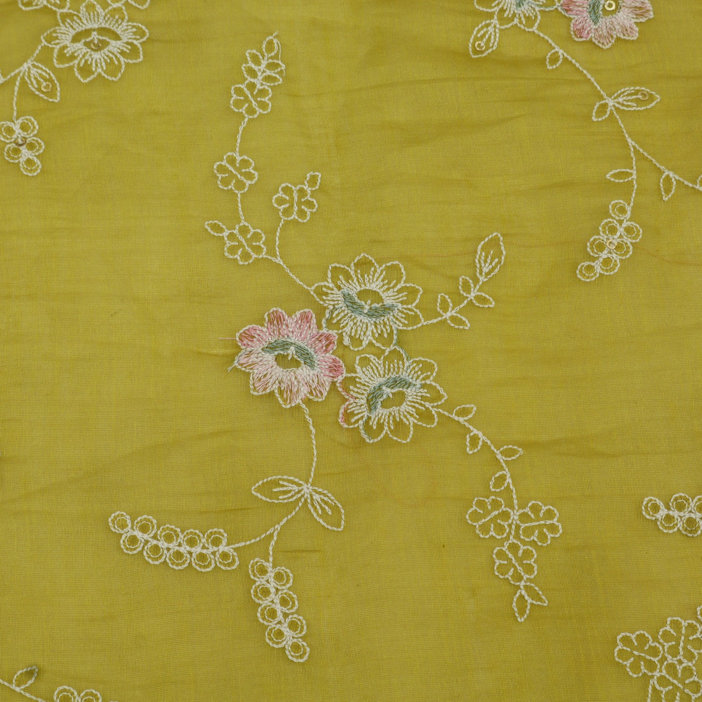 Chanderi Embroidery Fabric
