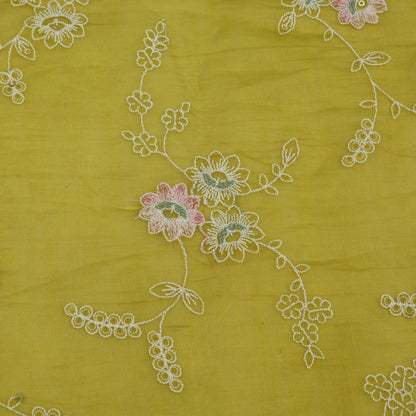 Chanderi Embroidery Fabric