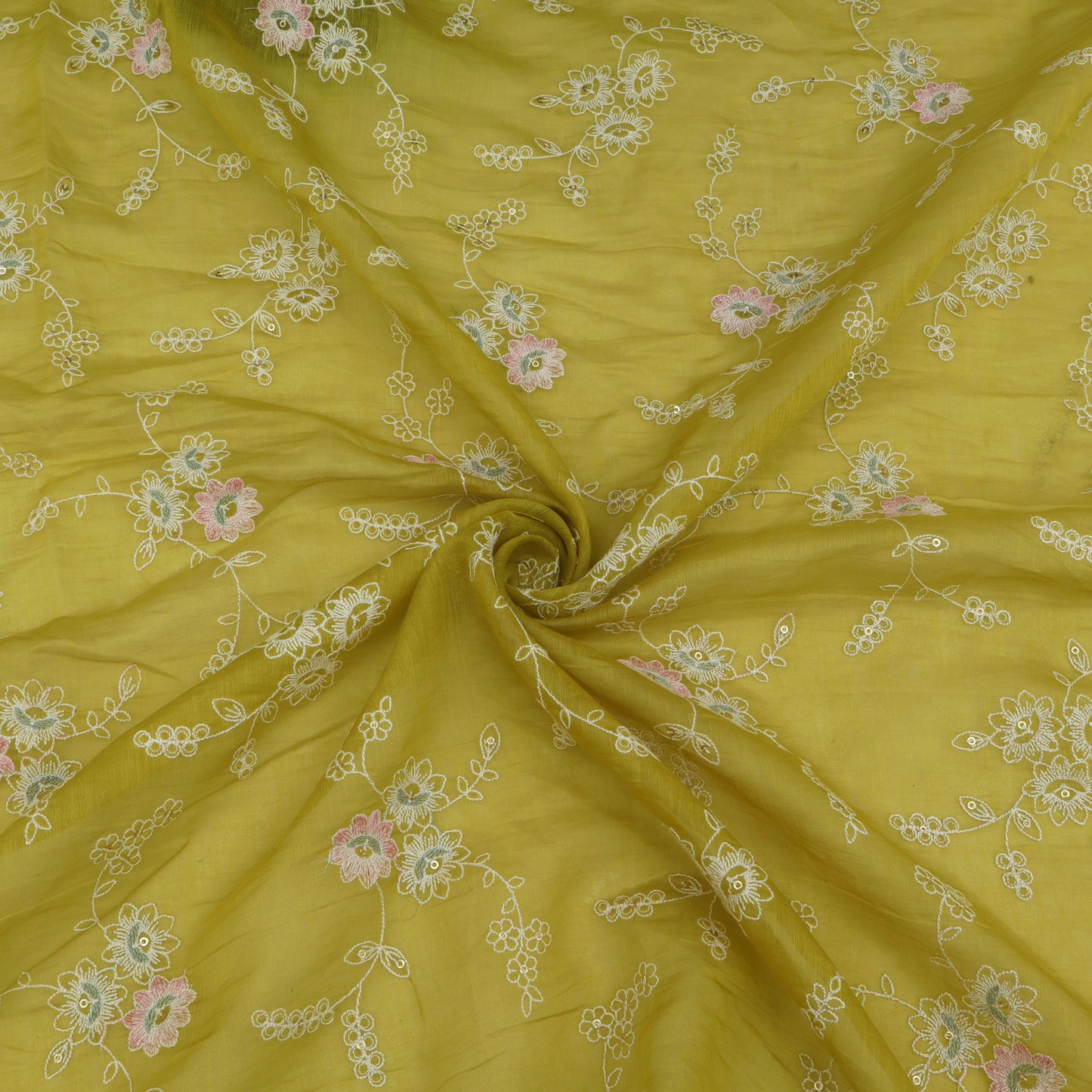 Chanderi Embroidery Fabric