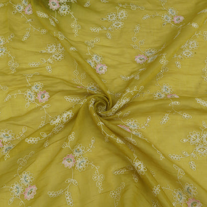 Chanderi Embroidery Fabric
