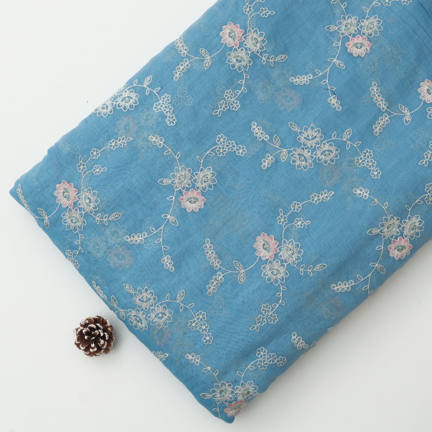 Chanderi Embroidery Fabric