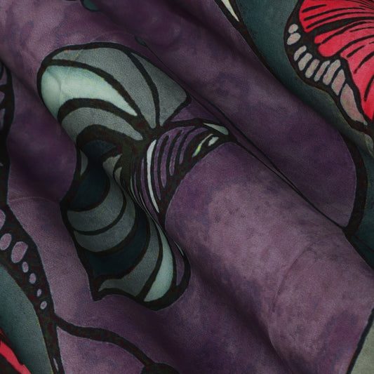 Multi Color Crepe Print Fabric