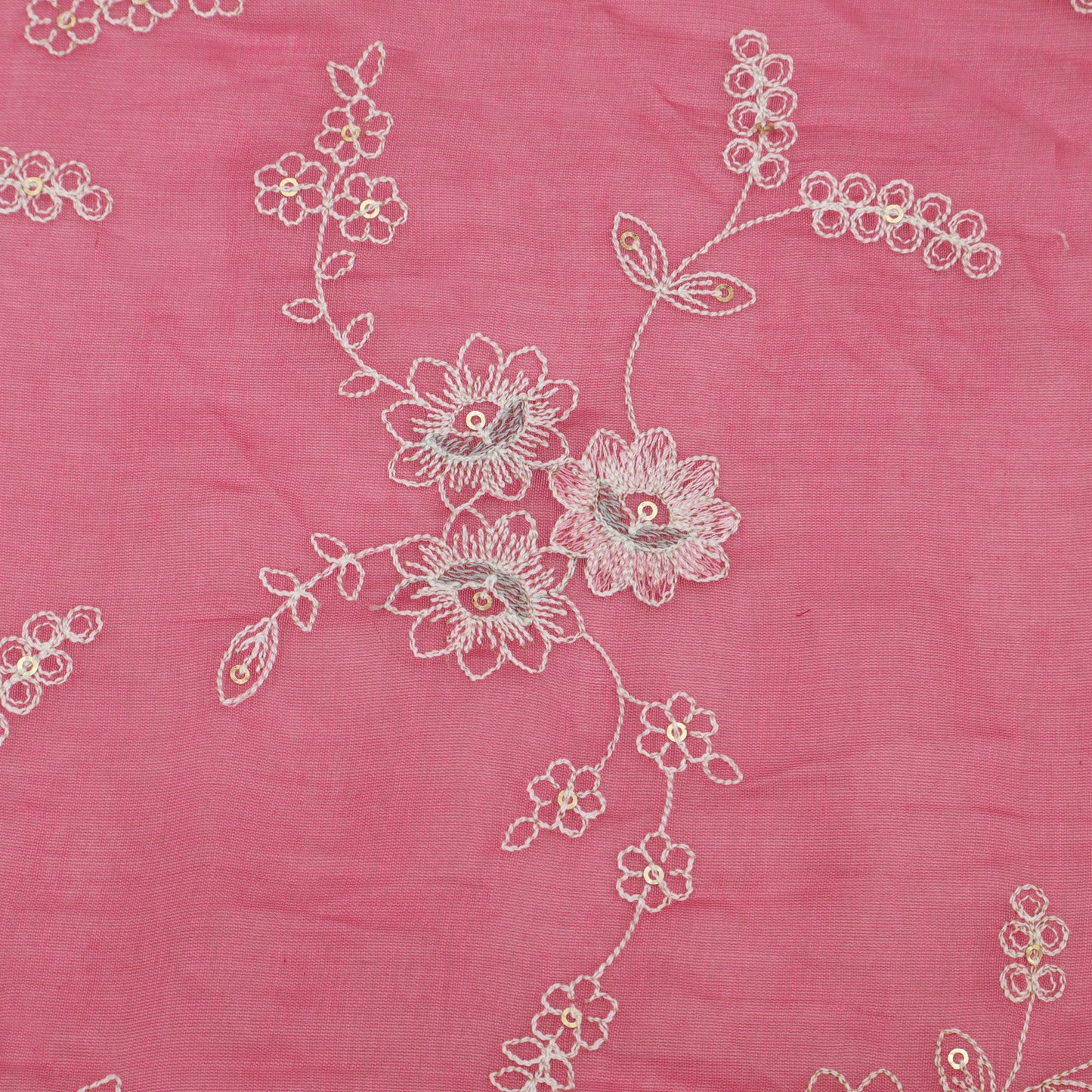 Chanderi Embroidery Fabric