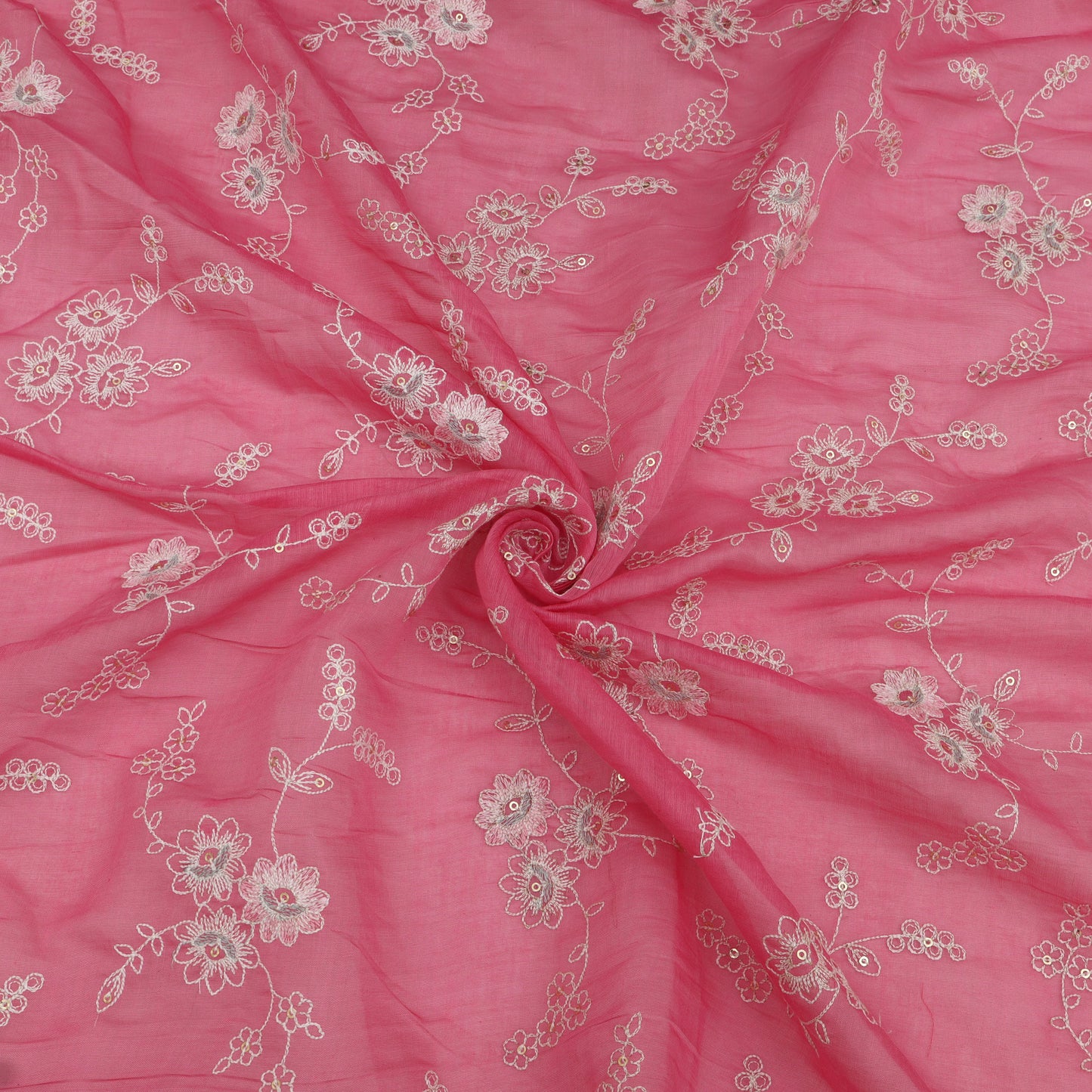 Chanderi Embroidery Fabric