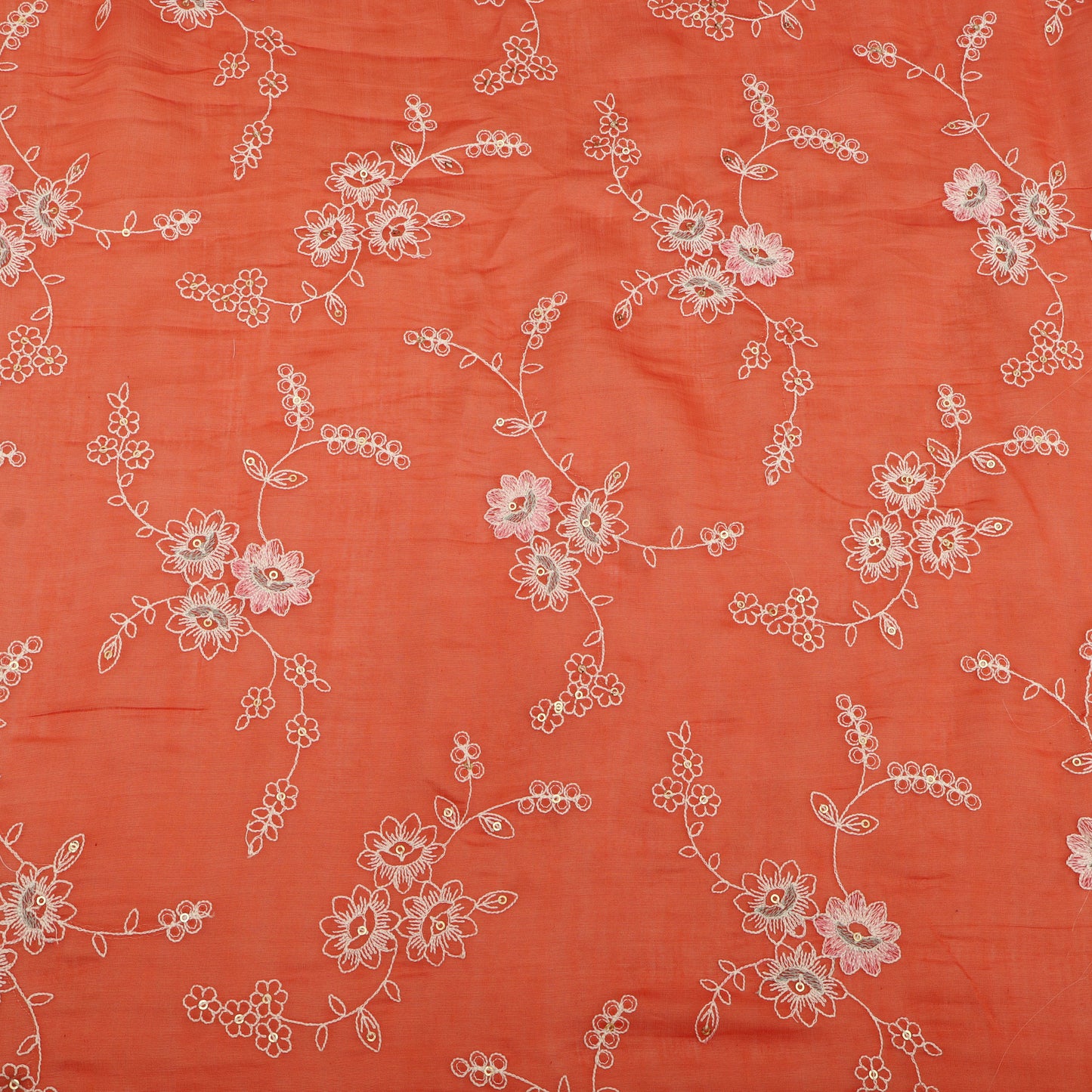 Chanderi Embroidery Fabric