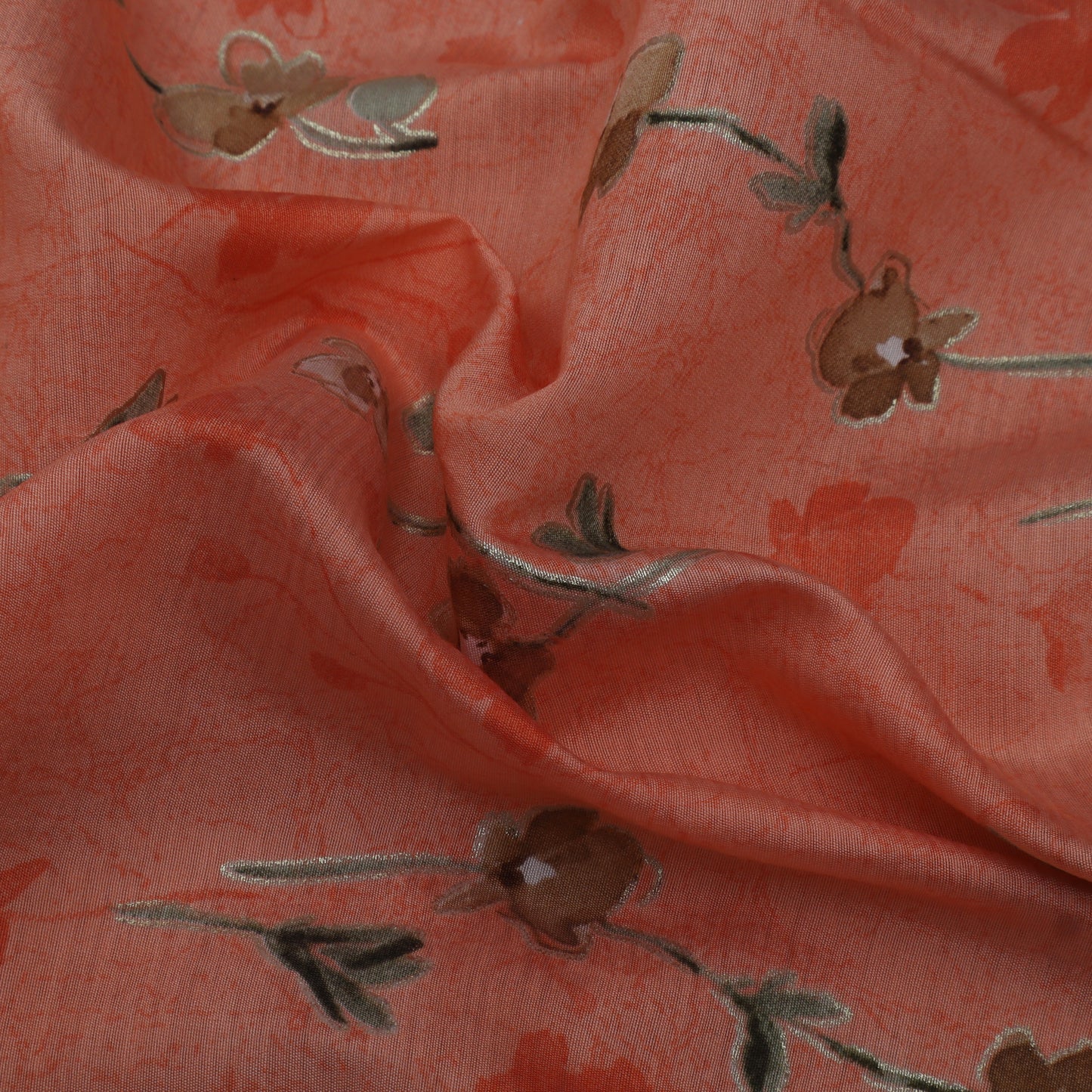 Colored Chanderi Print Fabric