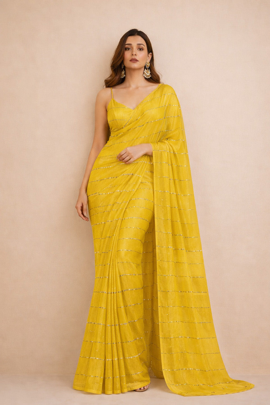 Chanderi Stripe Fabric