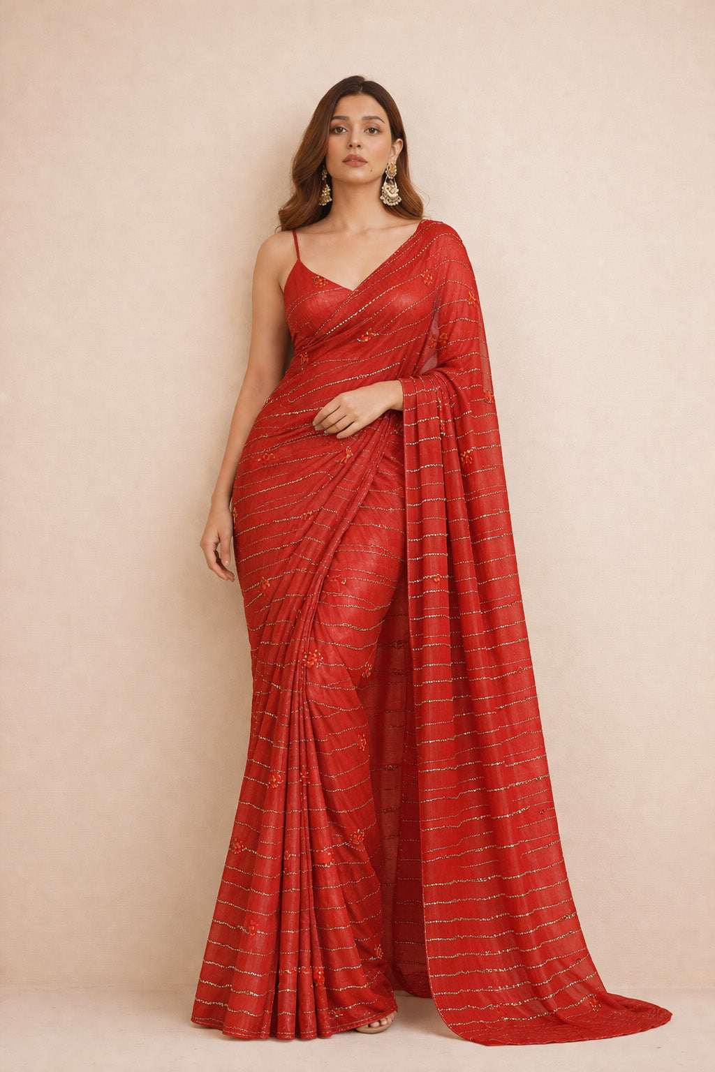 Chanderi Stripe Fabric