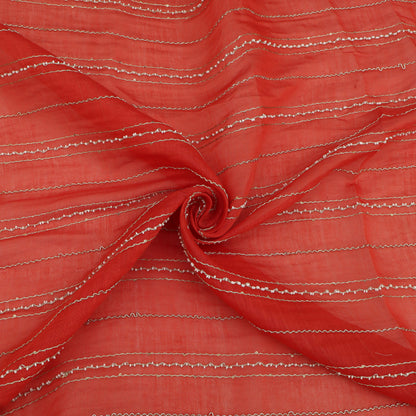 Chanderi Stripe Fabric