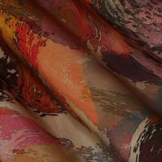 Multi Color Crepe Print Fabric