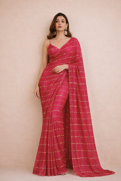 Chanderi Stripe Fabric