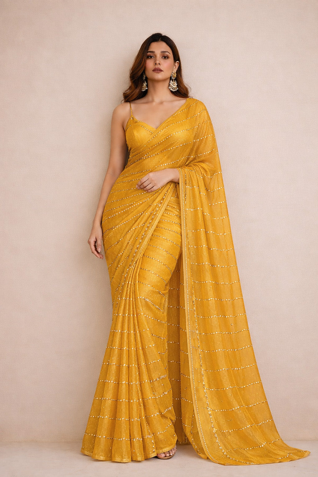 Chanderi Stripe Fabric