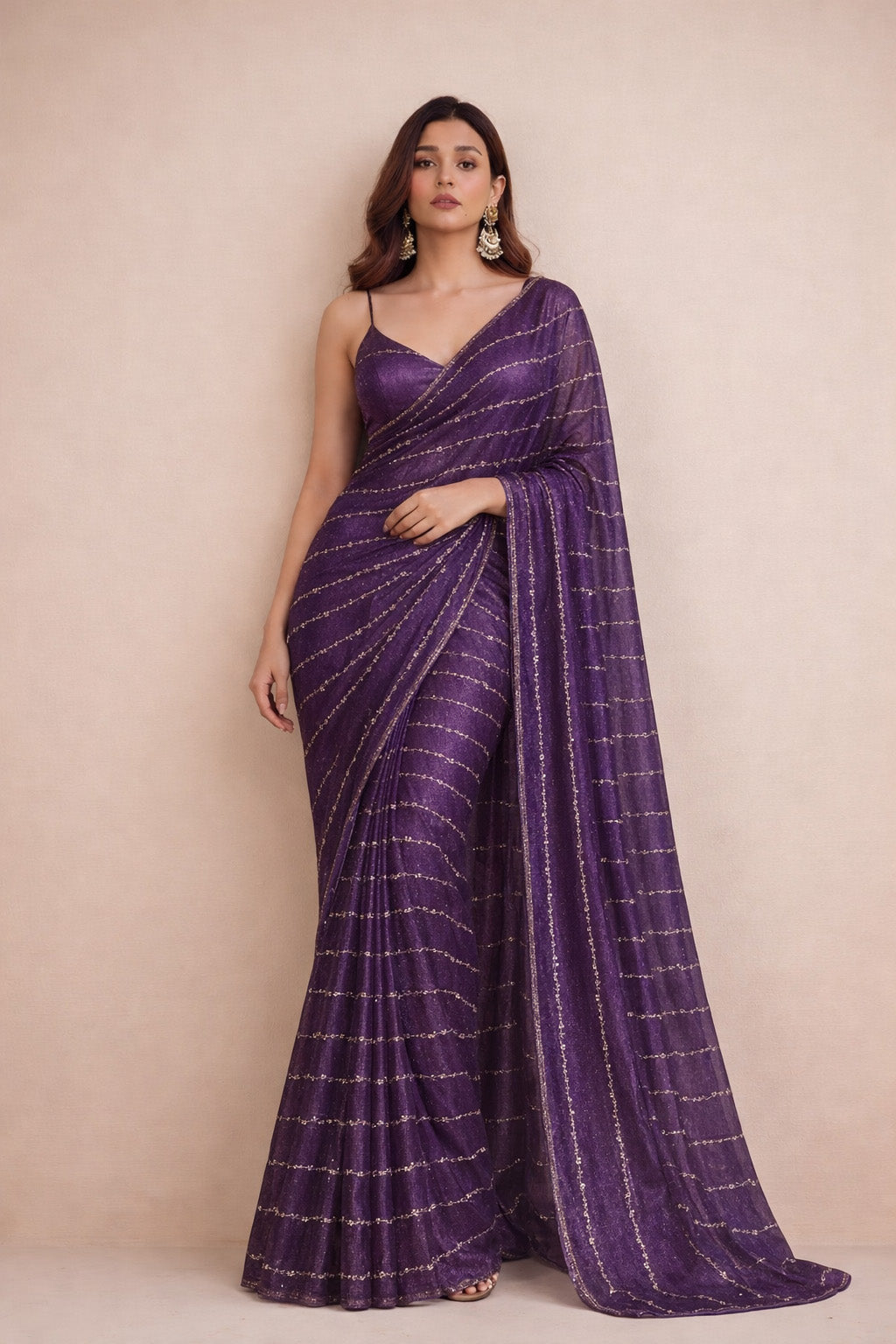 Chanderi Stripe Fabric