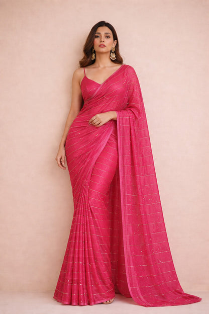 Chanderi Stripe Fabric