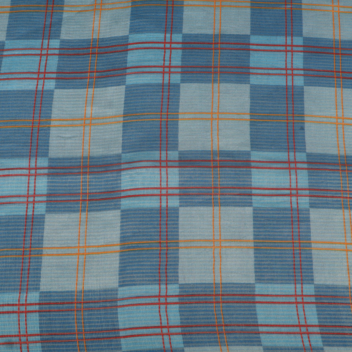 Katan Dupion Tissue Check Print Fabric