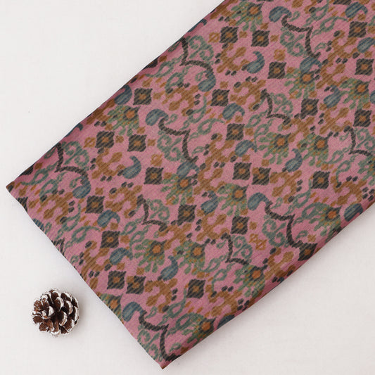 Katan Dupion Tissue Print Fabric