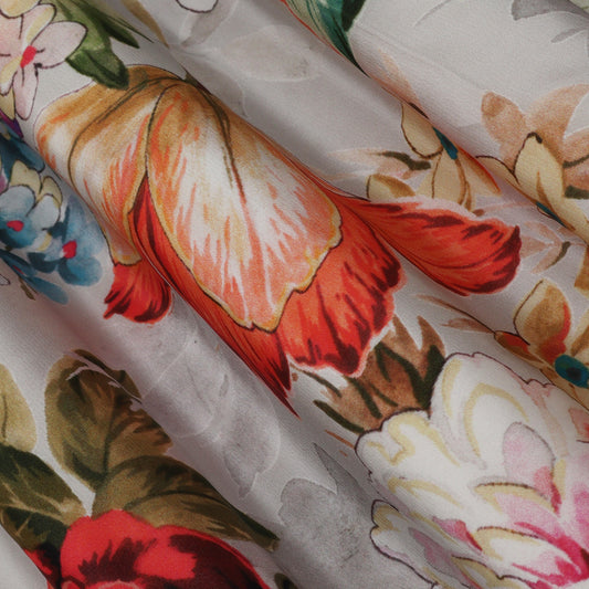 Multi Color Crepe Print Fabric