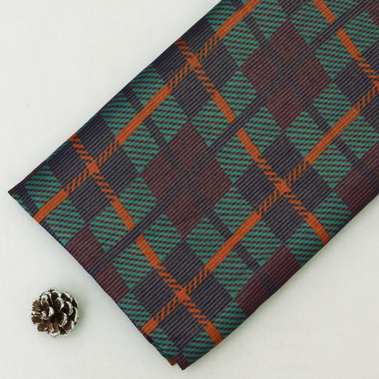 Katan Dupion Tissue Print Fabric