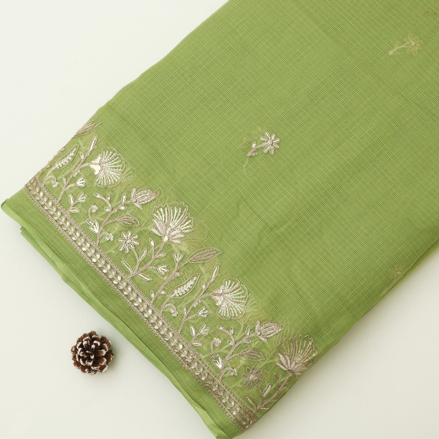 Kota Chanderi Embroidery Fabric