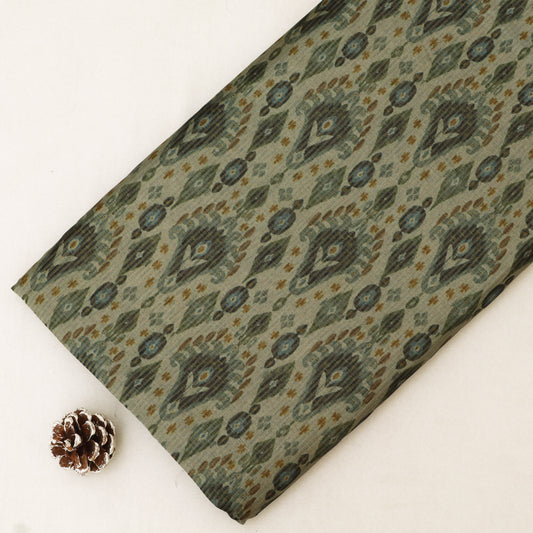 Katan Dupion Tissue Print Fabric