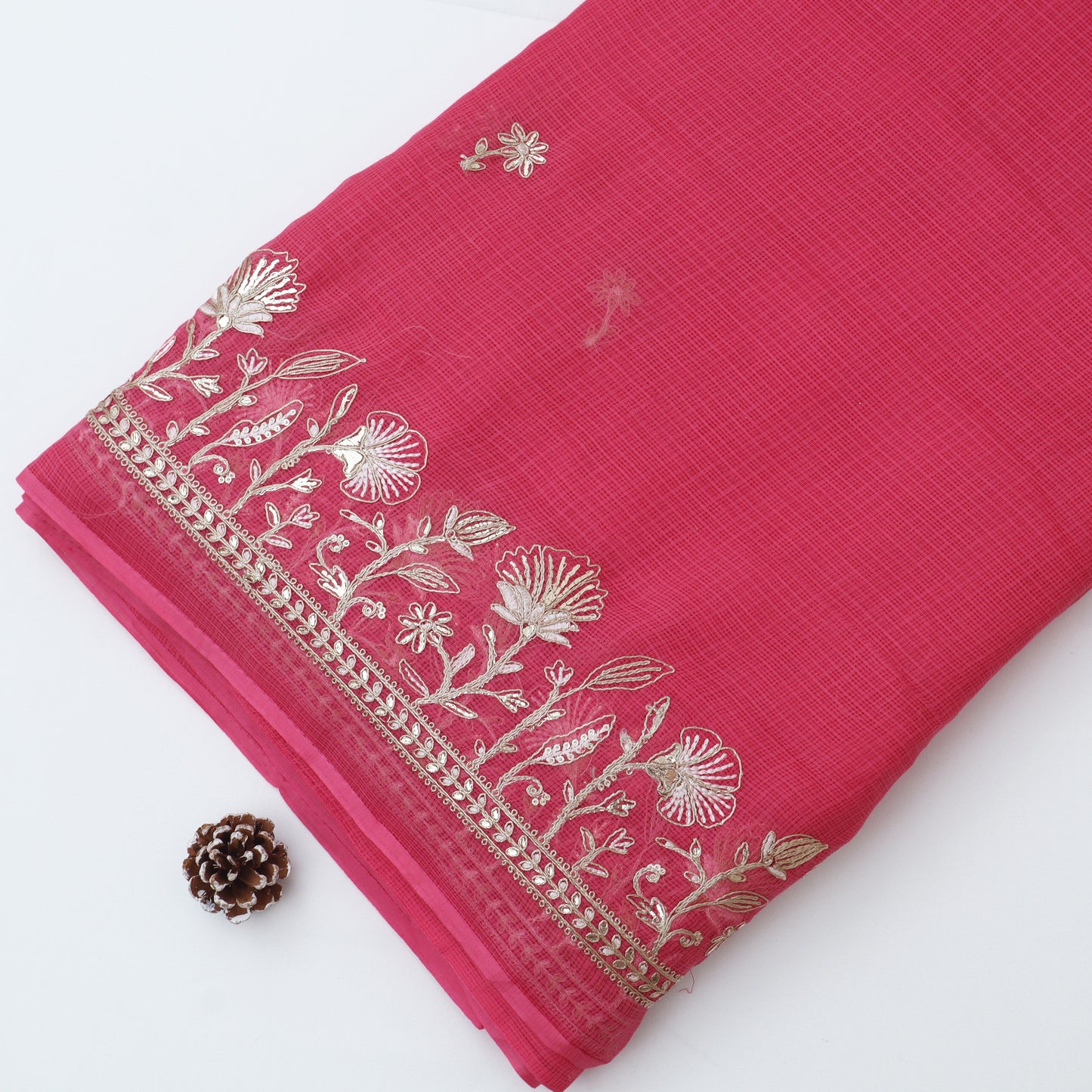 Kota Chanderi Embroidery Fabric