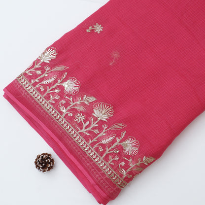 Kota Chanderi Embroidery Fabric