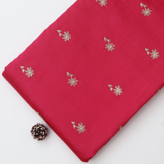 Kota Chanderi Embroidery Fabric