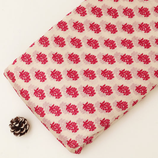 Chanderi Silk Print Fabric
