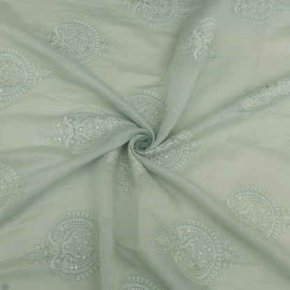 Chanderi Embroidery Fabric