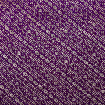 Purple Color Pauri Brocade Fabric