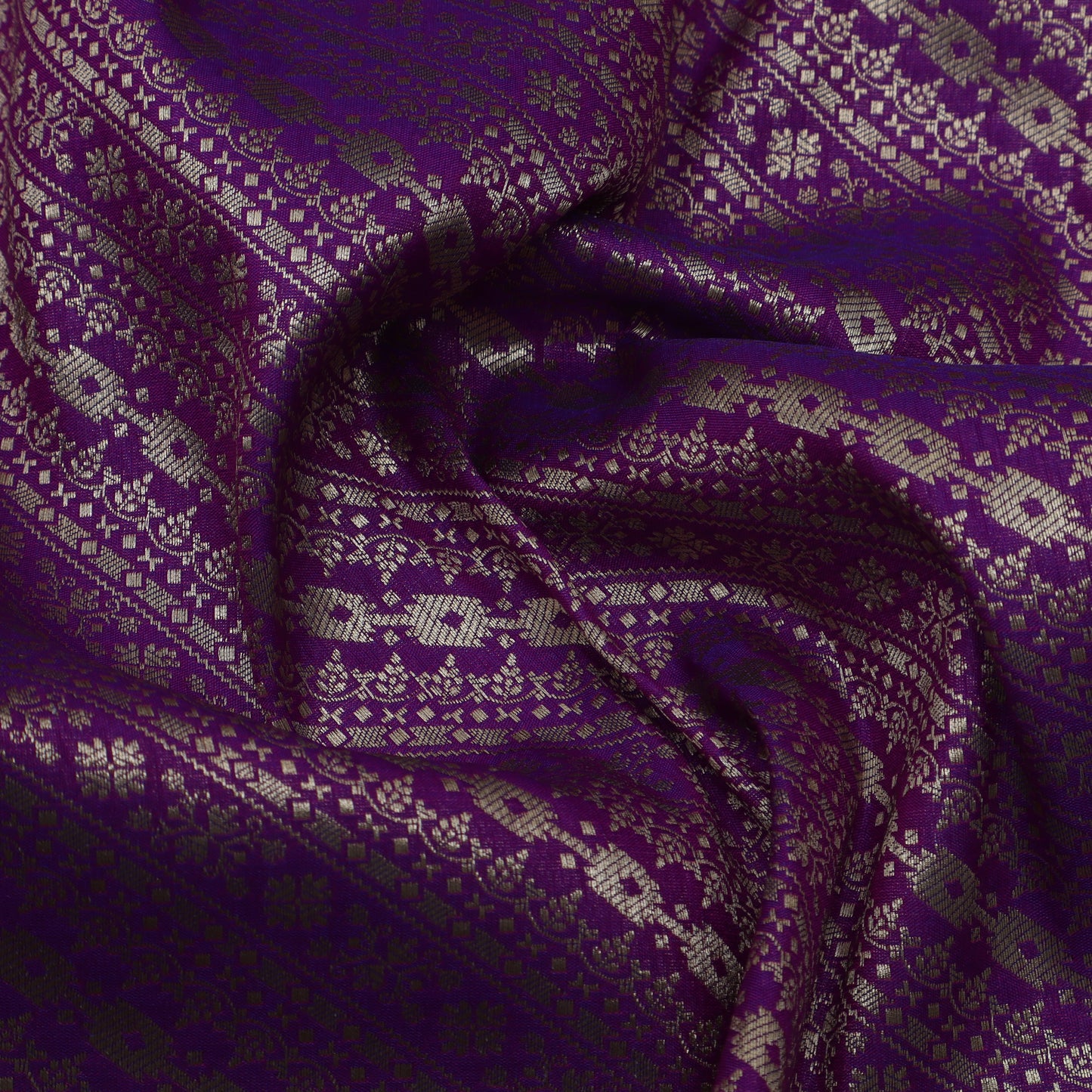 Purple Color Pauri Brocade Fabric