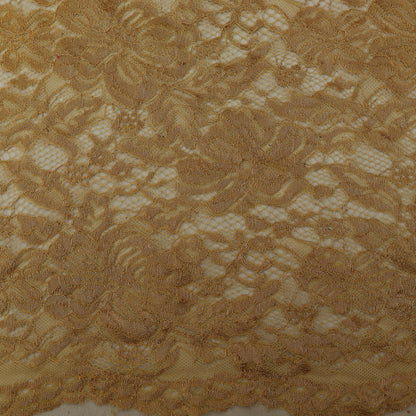 Beige Color Chantilly Lace Fabric