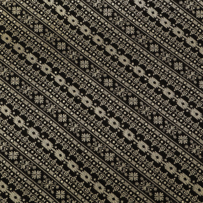 Black Color Pauri Brocade Fabric