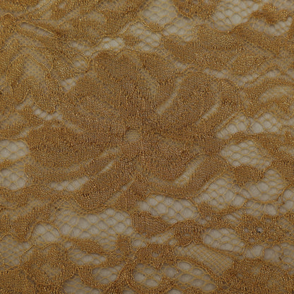 Beige Color Chantilly Lace Fabric