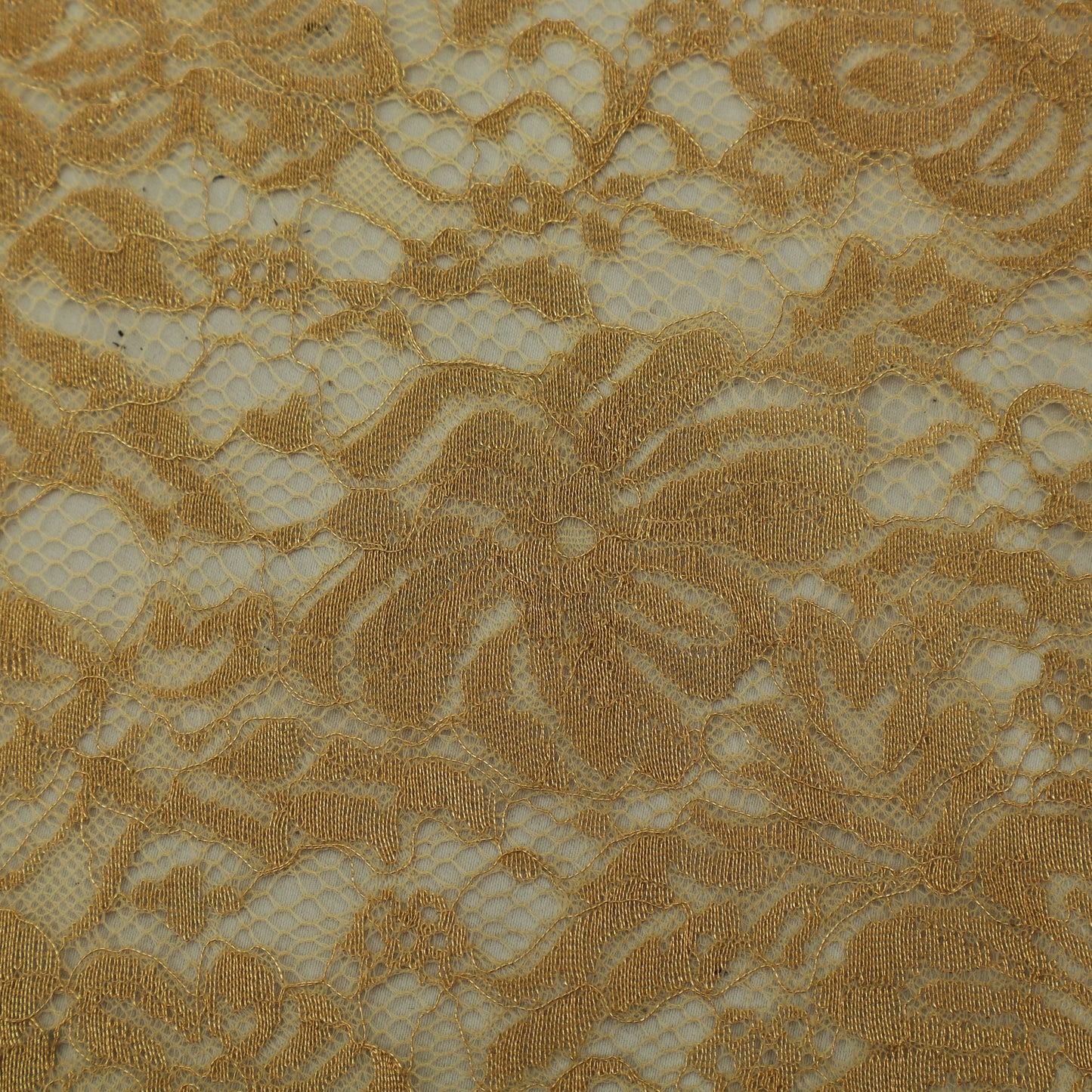 Beige Color Chantilly Lace Fabric