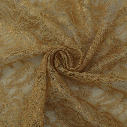 Beige Color Chantilly Lace Fabric