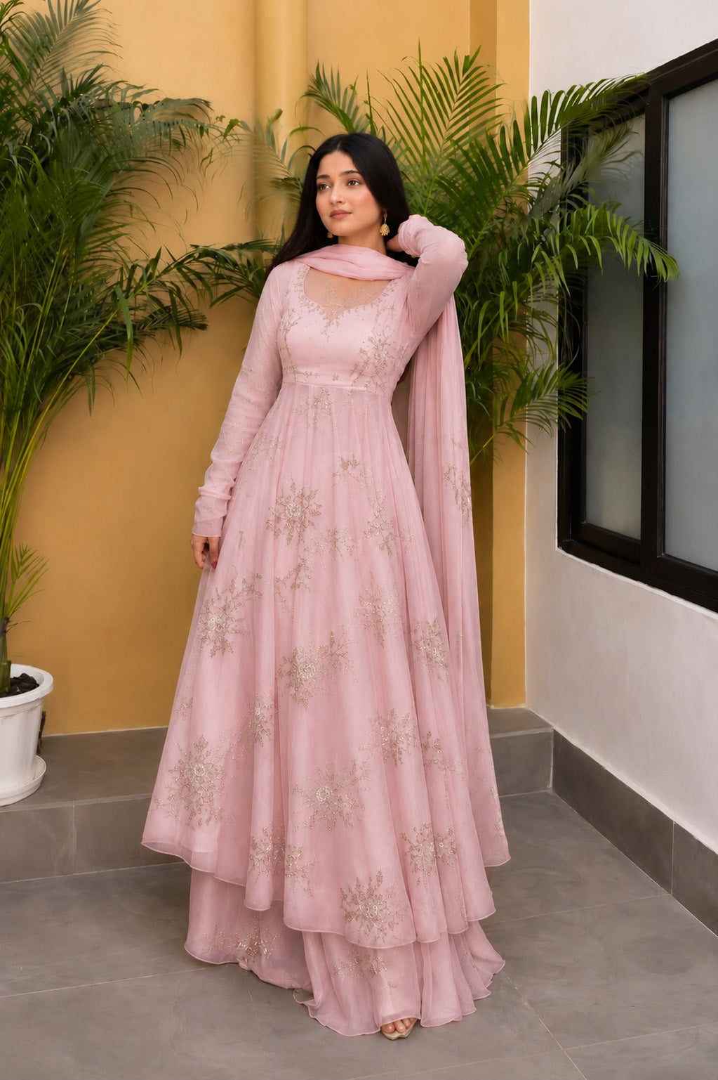 Chanderi Embroidery Fabric