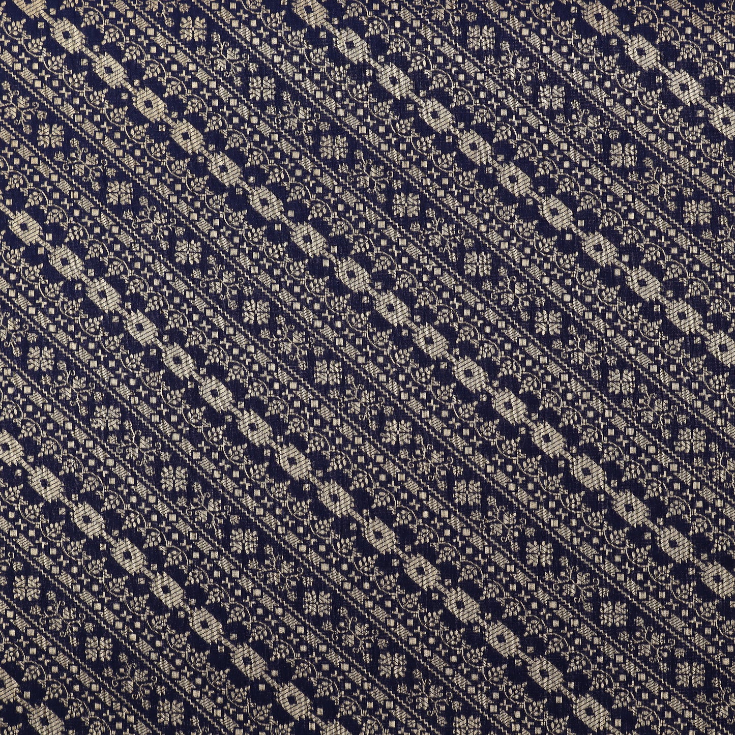 Blue Color Pauri Brocade Fabric