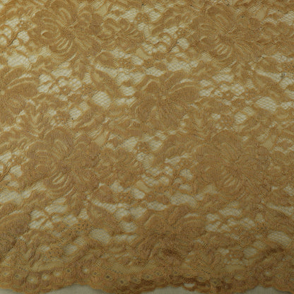 Beige Color Chantilly Lace Fabric