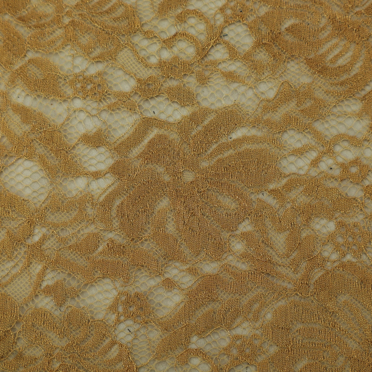 Beige Color Chantilly Lace Fabric