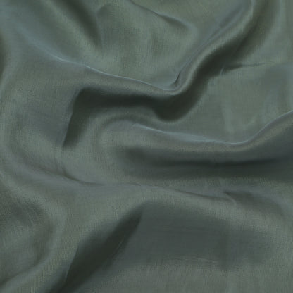 Ash Grey Color Tissue plain Fabric