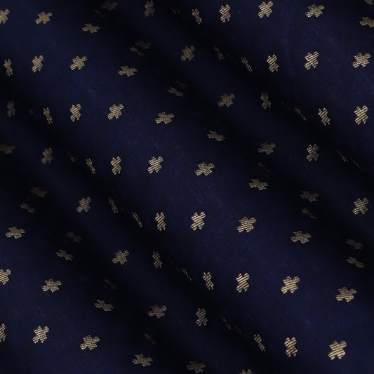 Navy Blue Color Tanchui Brocade Fabric