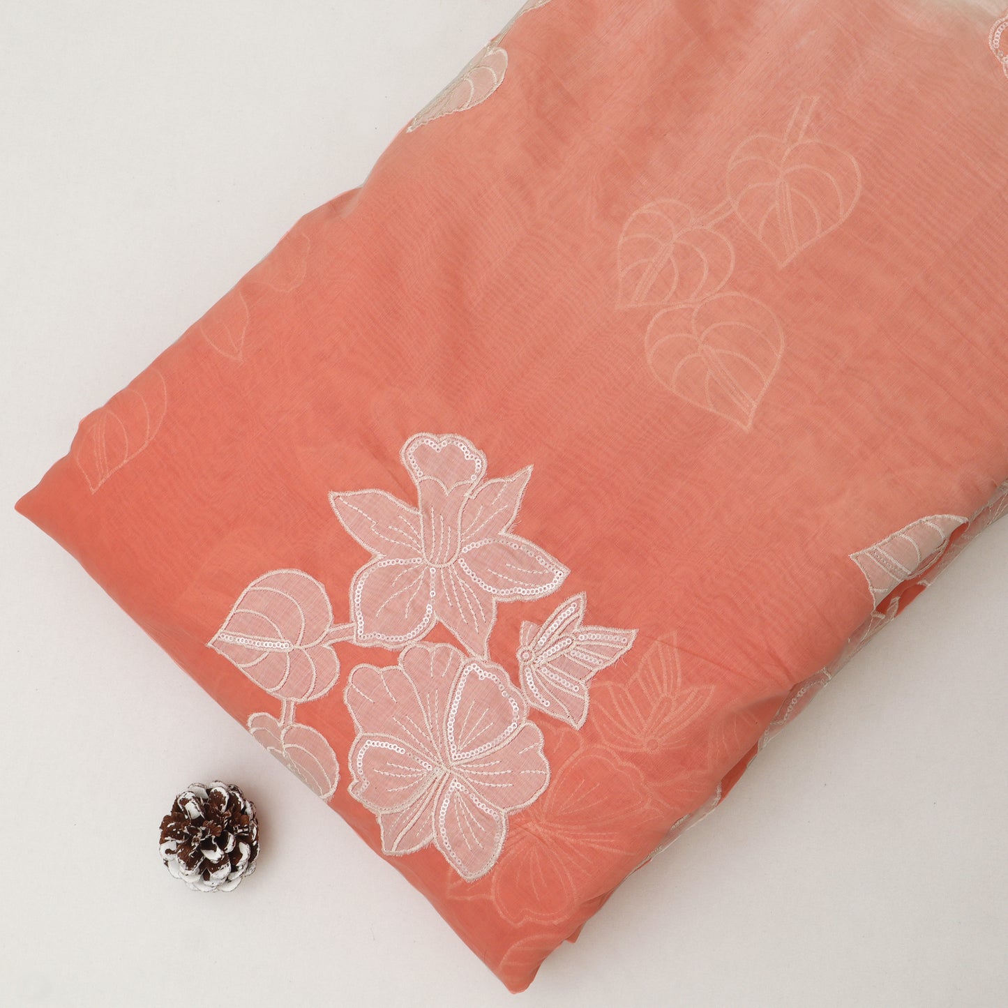Chanderi Embroidery Fabric