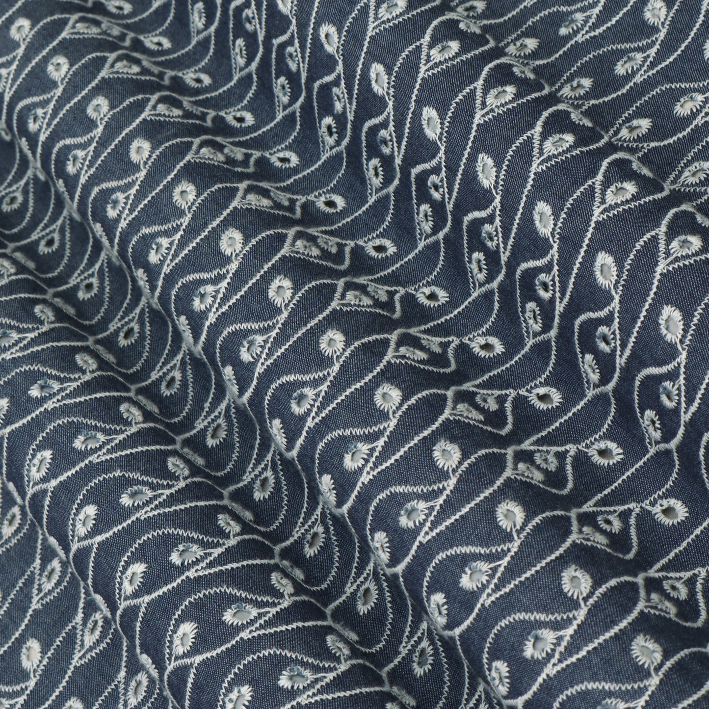 Denim Embroidery Fabric