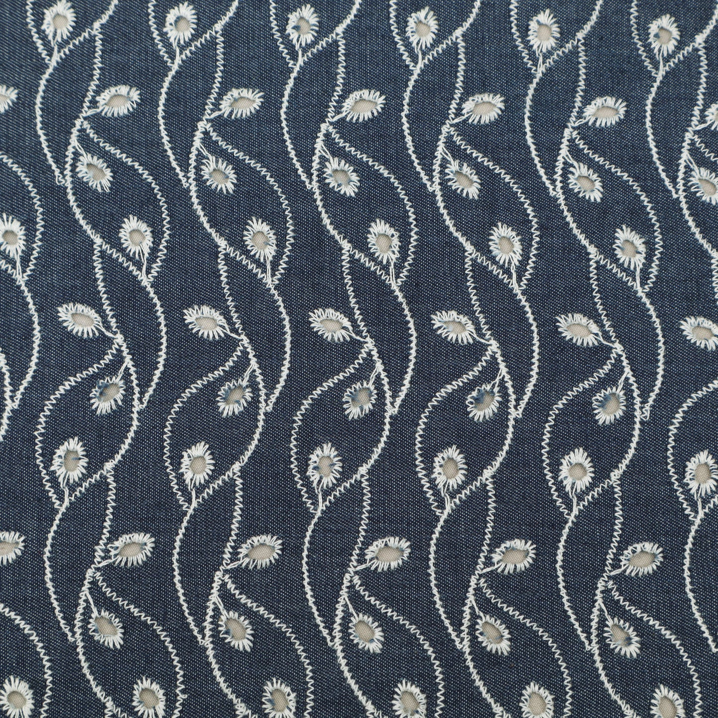 Denim Embroidery Fabric