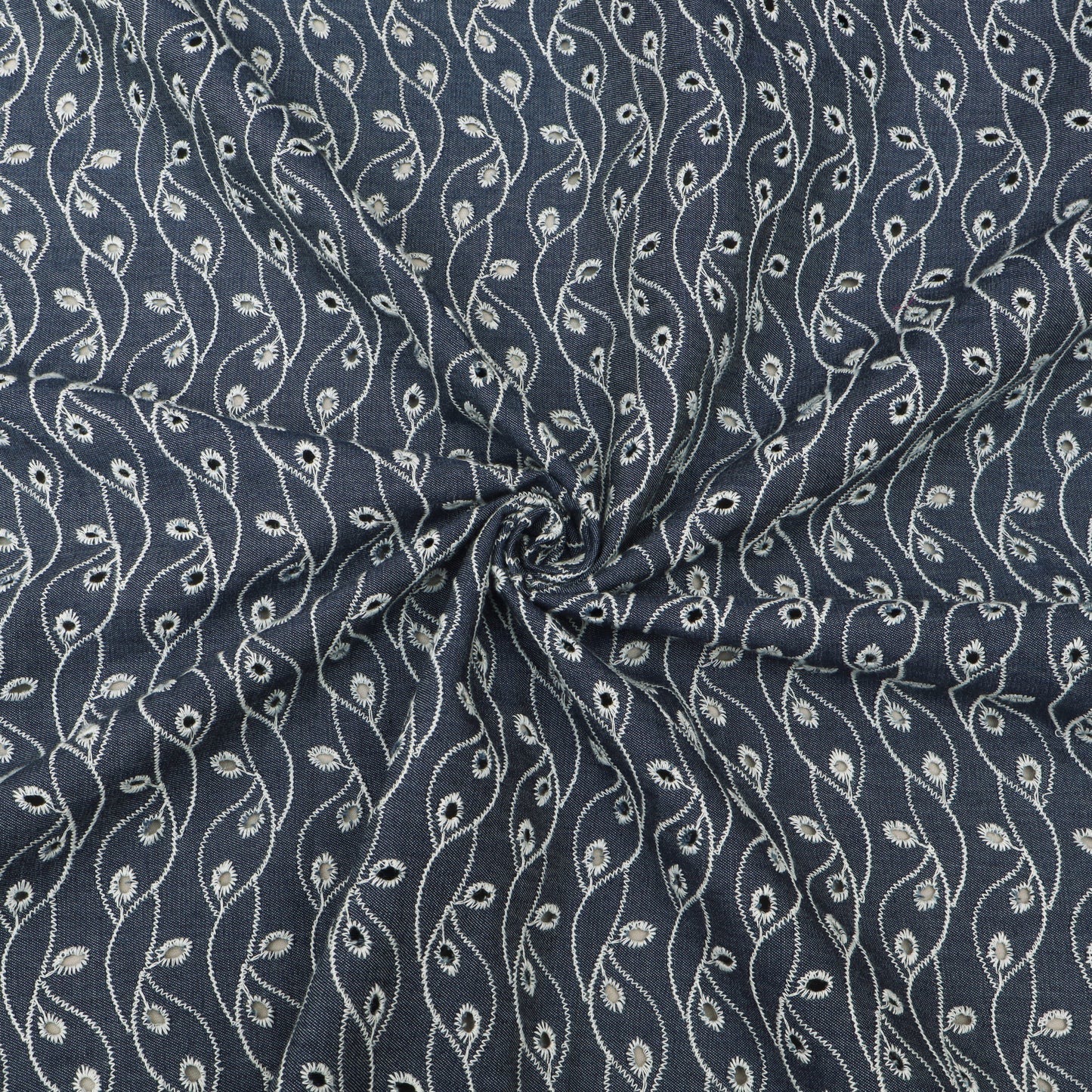 Denim Embroidery Fabric